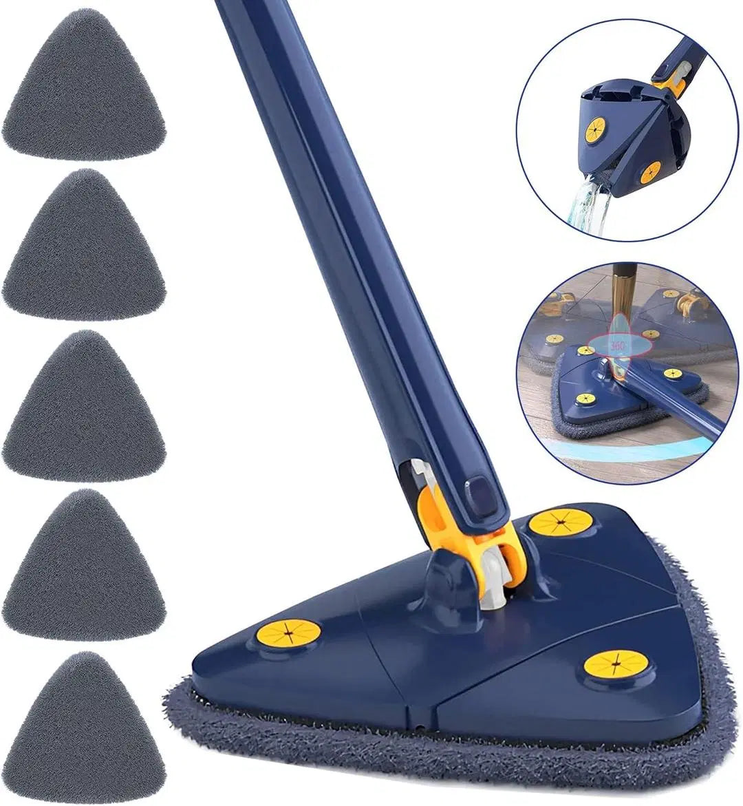 Blue Mop with Audible and Visual Indicators - 1 Pc Easy to Use and Foldable for Improved Air Quality