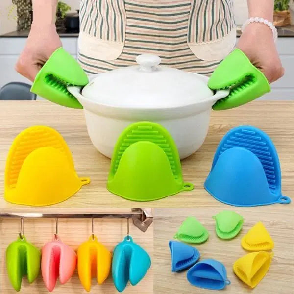 Multicolor Silicone Pot Holders - Set of 4 Pcs - Stylish and Functional Kitchen Accessory